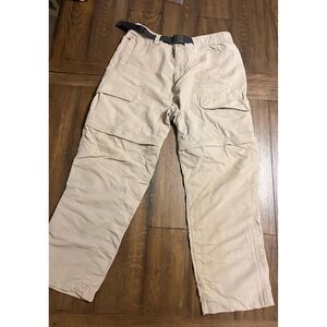 The North Face Men's Khaki Beige L Hiking Cargo Pants Shorts Convertible Outdoor